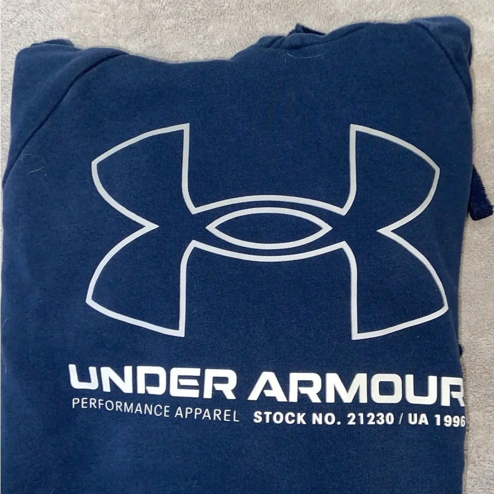 Under Armour Navy Sweatshirt with Logo - Picture 2 of 2